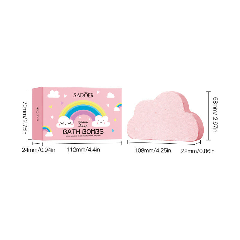 Cloud Bath Bombs Rainbow Foam | gentle cleansing , skin care and relaxation