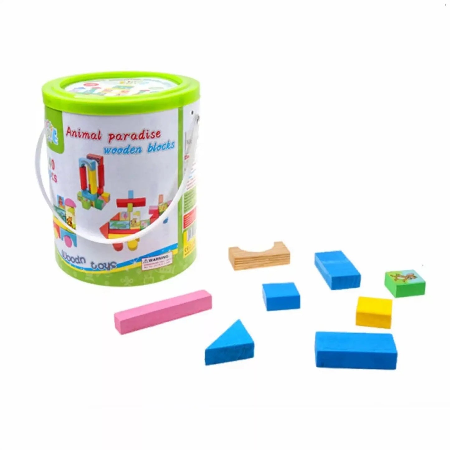 Wooden Blocks Toy For Kids 40 Pcs