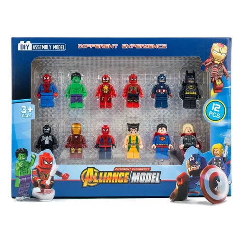 Alliance Model Super Heroes Building Blocks 12 Pcs With Accessories