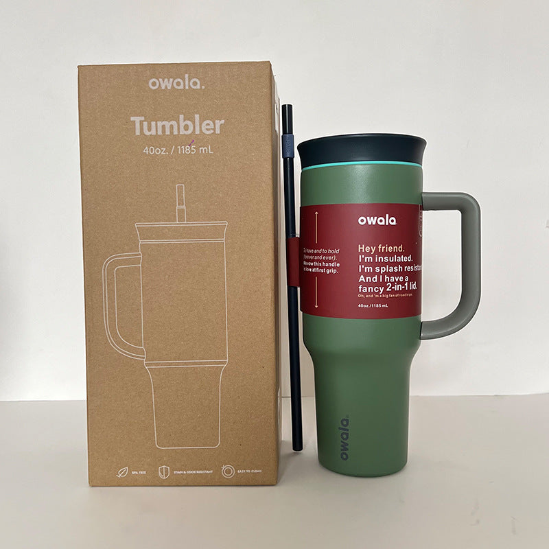 Owala Tumbler Stainless Steel- FreeSip | Leak-proof | With Handle | 1185ml - 40oz.