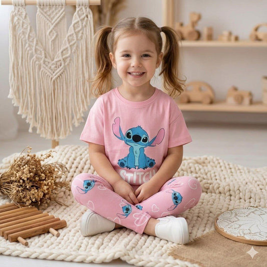 Girls Cotton Stitch – Soft Summer Outfit | Size 2-8y