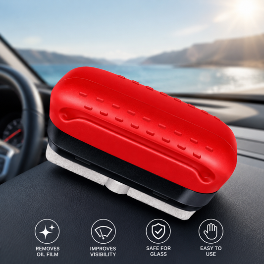 Car Windshield Oil Film Remover Brush – Glass Cleaning & Decontamination Tool