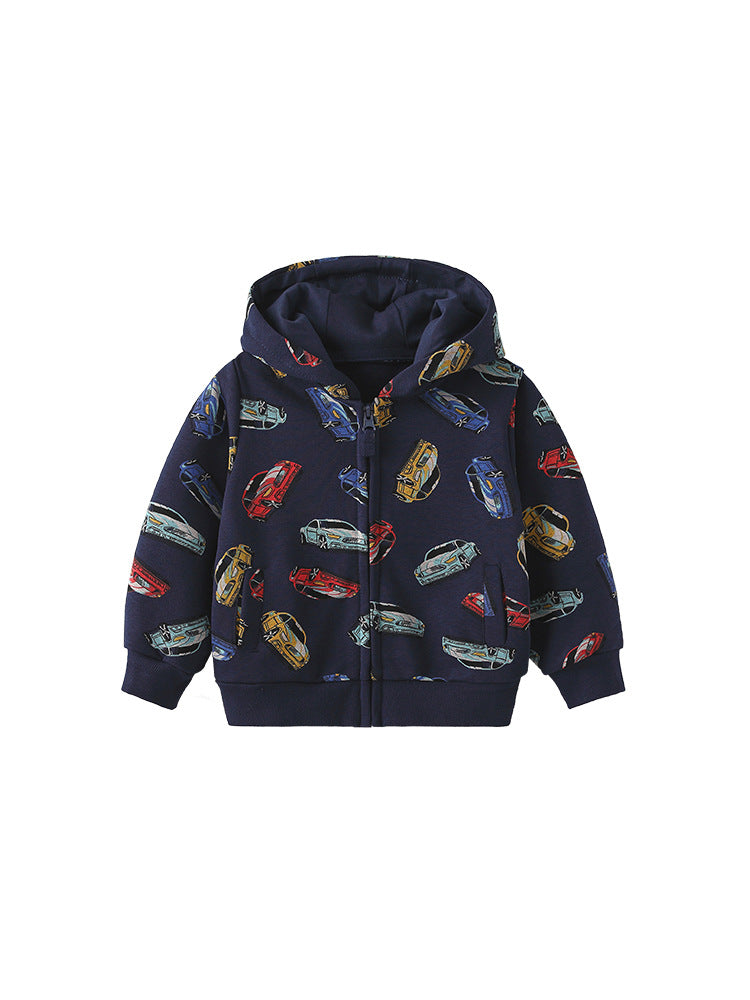 Jacket For Boys Race Car  Design Size 3-10y