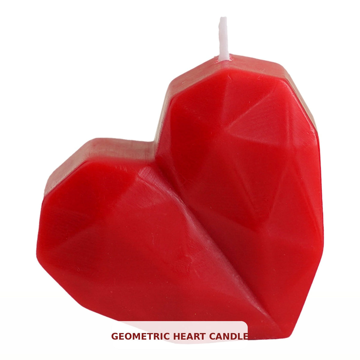 Geometric Heart Scented Candle – Velvet Rose | Romantic Gift & Décor