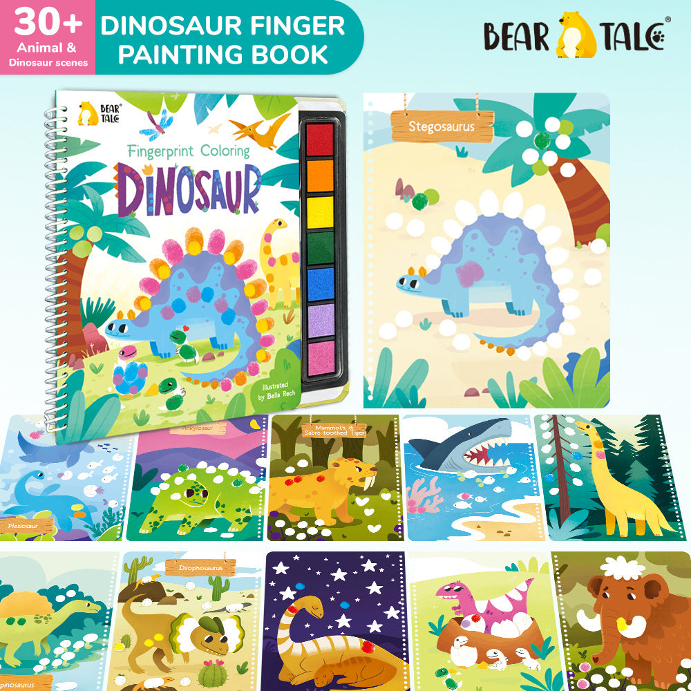 Finger Painting Activity Book | 30+ Scenes | 3+