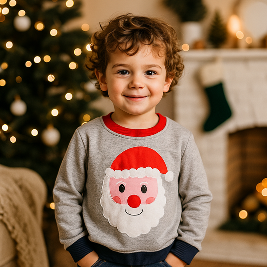 Cotton 100% Sweater Santa Clause Design Age 3-5y