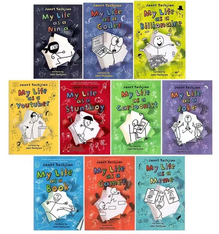My Life As A Cartoonist 10 Books Set By Janet Tashjian