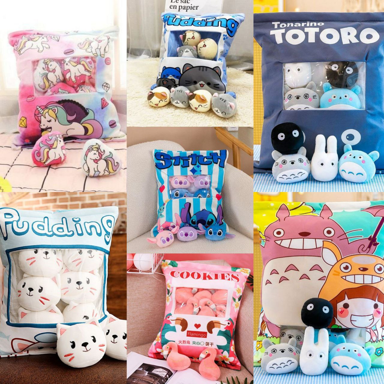 Pillow Stuffed Animal Toys Cartoon Animal Design