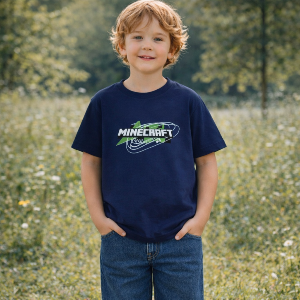 Cotton Tshirt Minecraft For Kids | Size 5-14y