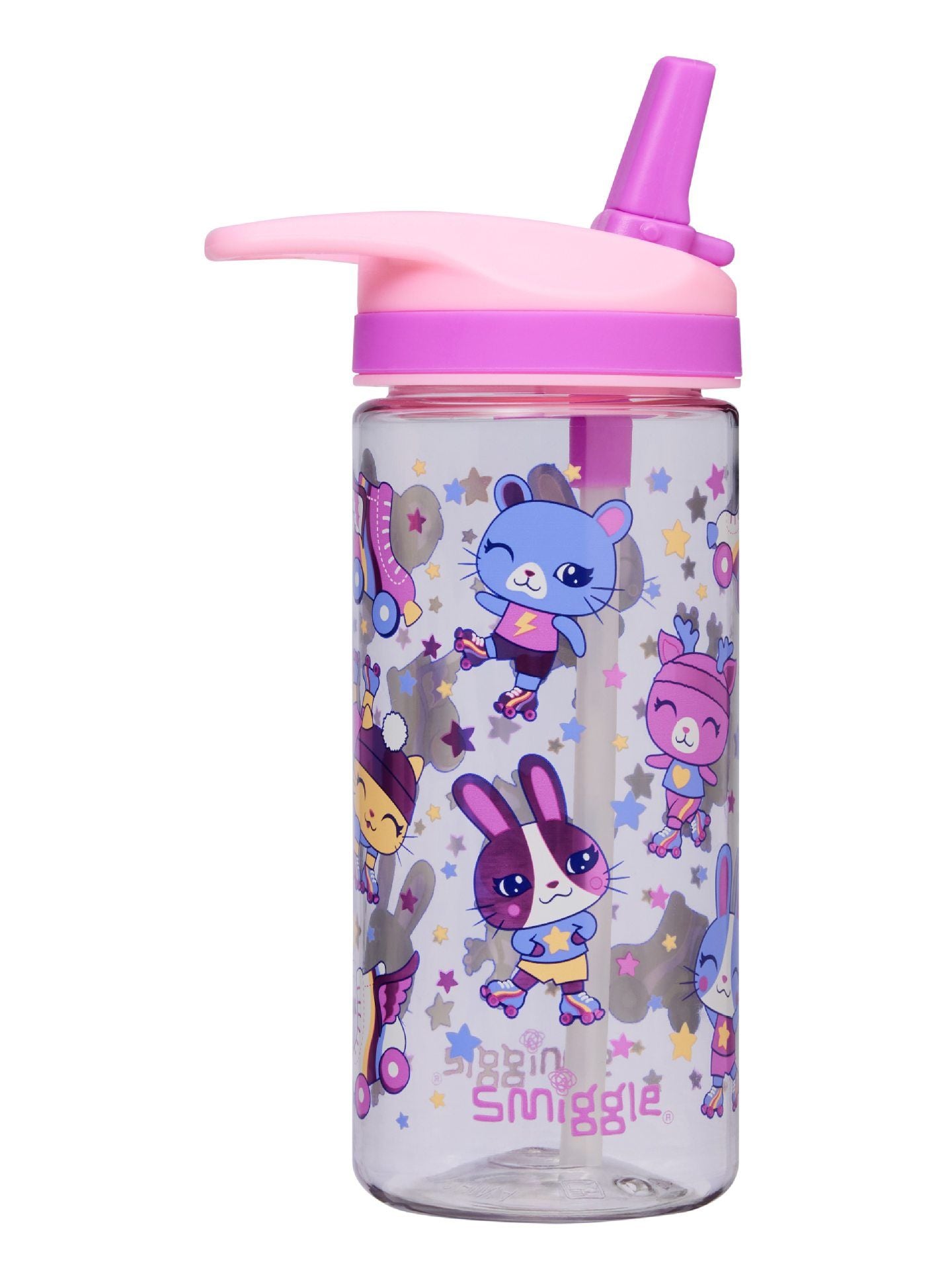 Smiggle Water Bottle - Rabbit Rollers | 440ml