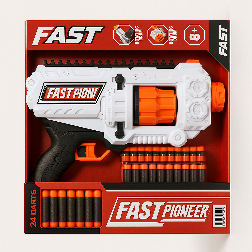 Electric Gun Fast Pioneer 24 Darts Toy