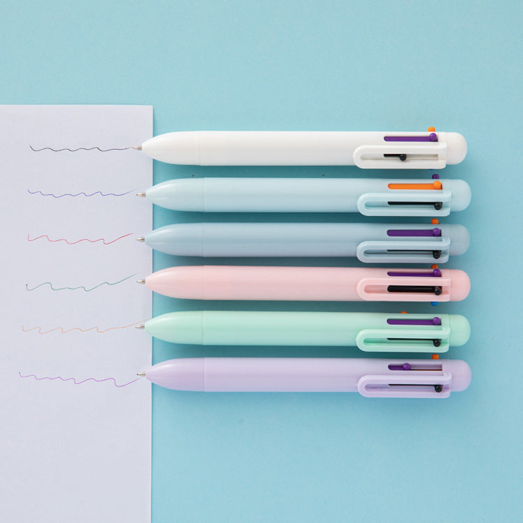 Multicolor Press Pen 6 Color Ballpoint Pen