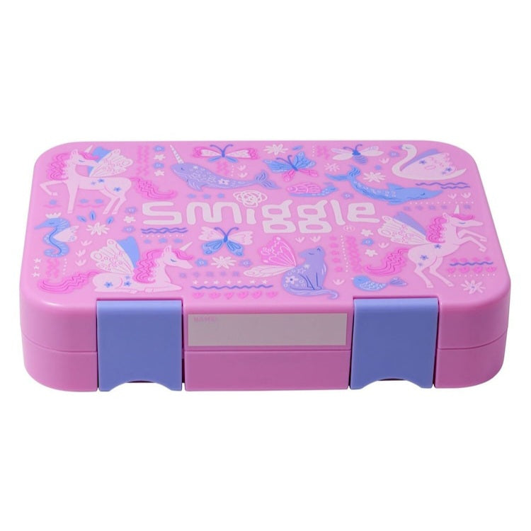 Smiggle Lunch Box Pink Sea Butterfly | 21x15x4.5cm