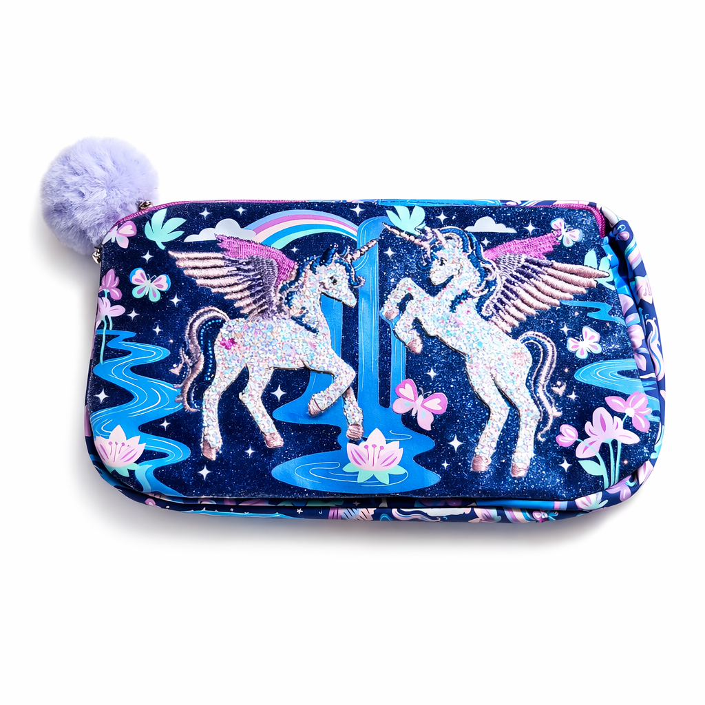 Smiggle Pencil Case | Blue Unicorn