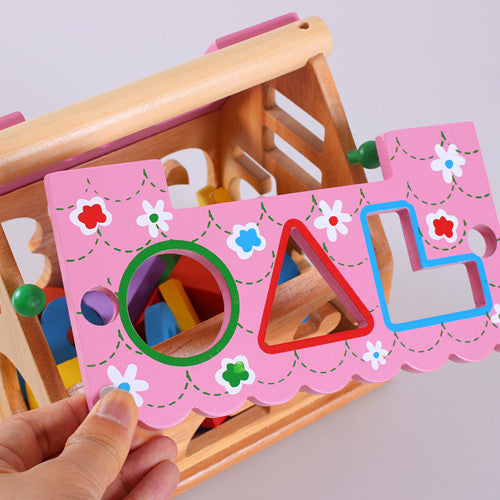 Wooden Educational Number & Shape Sorting House | 3+