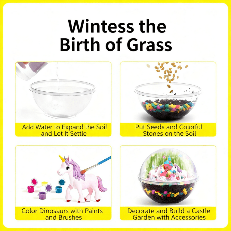 Terrarium Kit Unicorn Design For Kids