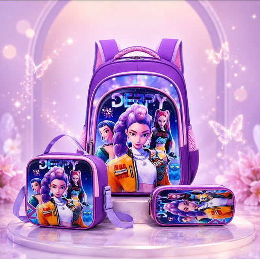 K-Pop Demon Hunters Girls 3-Piece Backpack Set