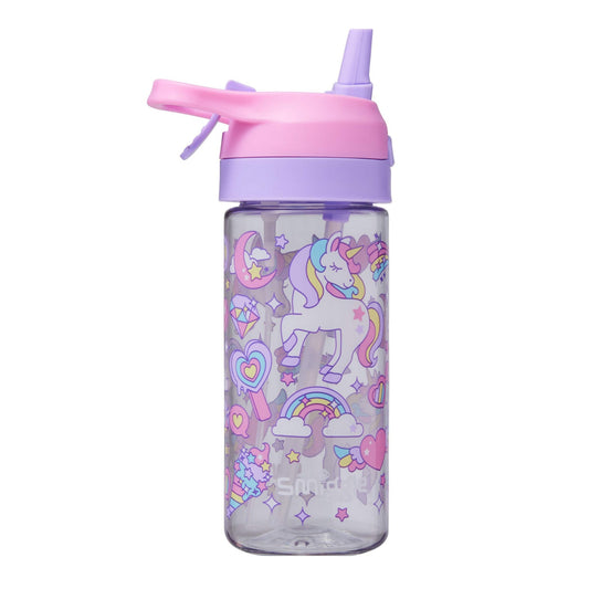 Smiggle Water Bottle Unicorn Rainbow Design 440ml