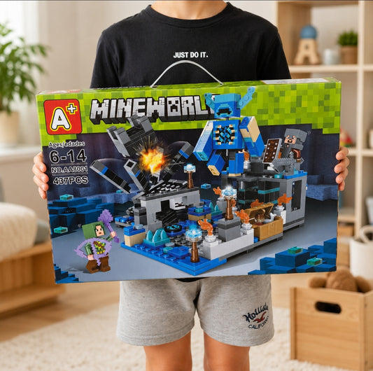 Minecraft Deep Dark Battle Building Blocks Set – 437 Pieces