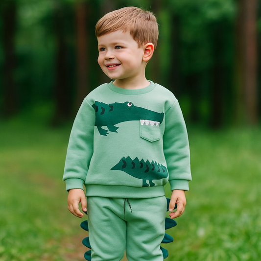 High-quality Warm Set 2 pcs Crocodile Design Size 5-6y