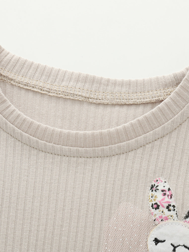 Girls Cotton Rabbit Dress – Soft Summer Wear (3–10Y)