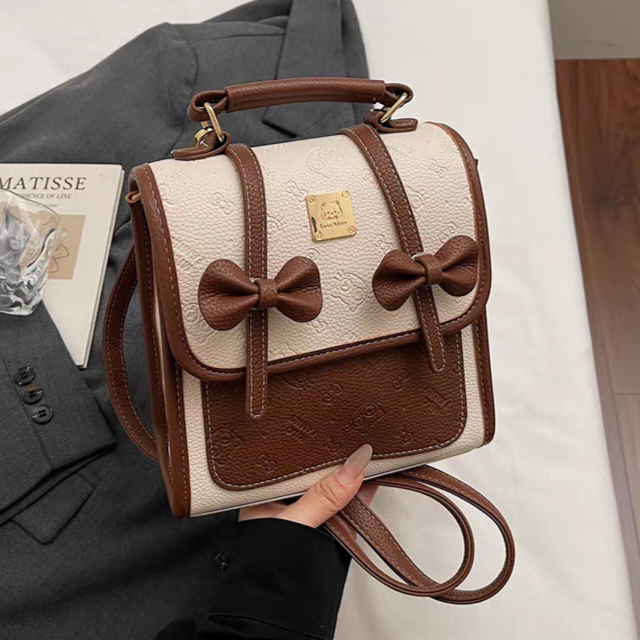 Bow Detail Mini Backpack Handbag – 20 cm