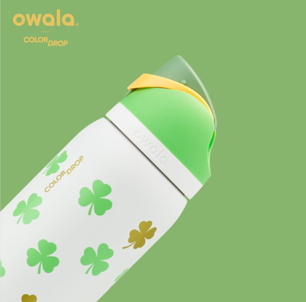 Owala Bottle Stainless Steel FreeSip Leak-proof | Clover The Rainbow | 950ml