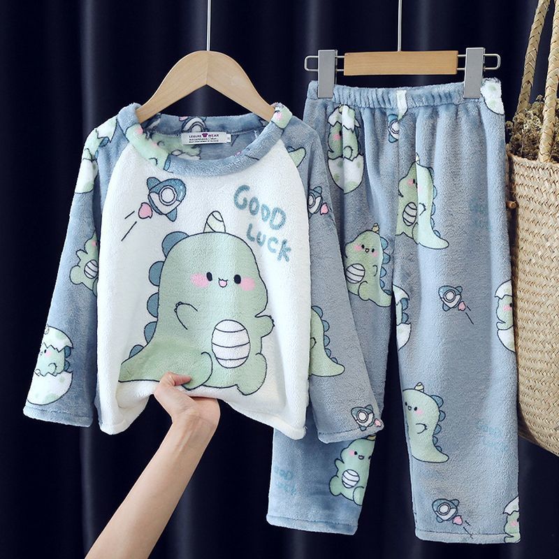 Warm Pyjama Dinosaur Size 3-14y