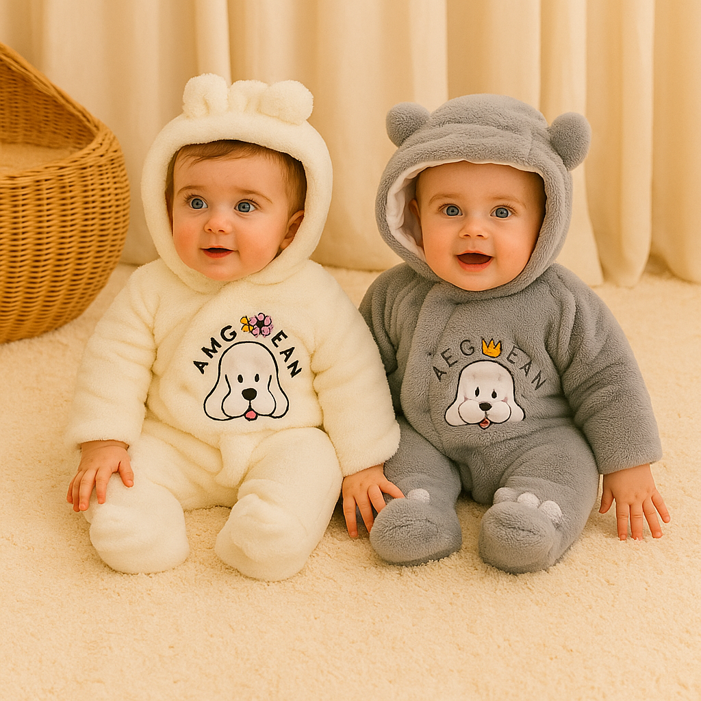 Very Warm Wear Grey & White Size 0-18m