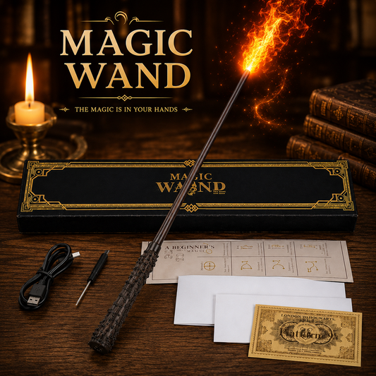 Magic Fire Wand with Gift Box – Interactive Wizard Wand Set