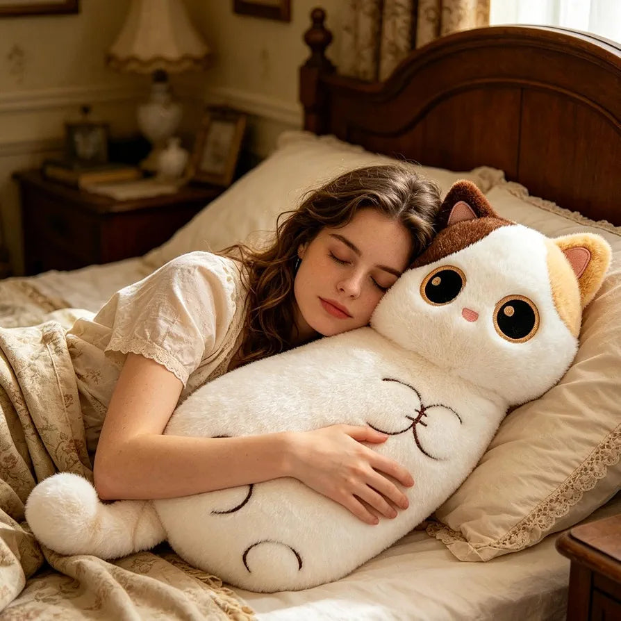 Cute Cat Plush Cuddle Pillow – 53 cm