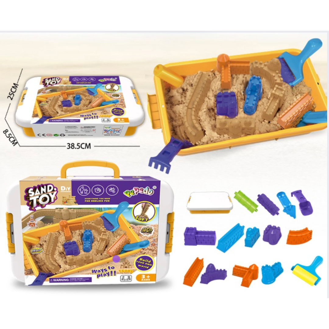 Dynamic Sand Play Set for Boys & Girls – 1500g Sensory DIY Kit (3+)