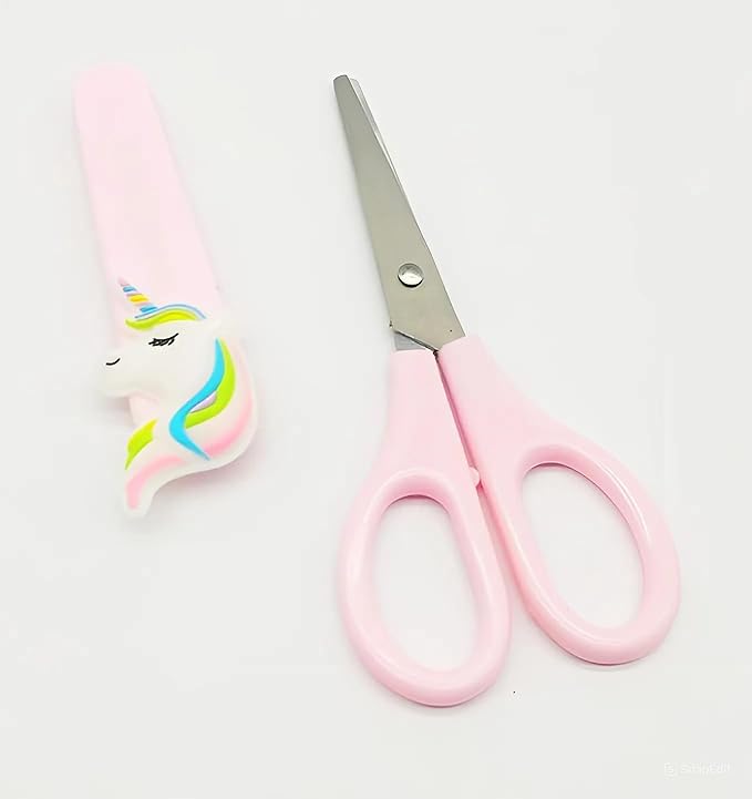 Mini Scissors With Protective Cover Unicorn Design