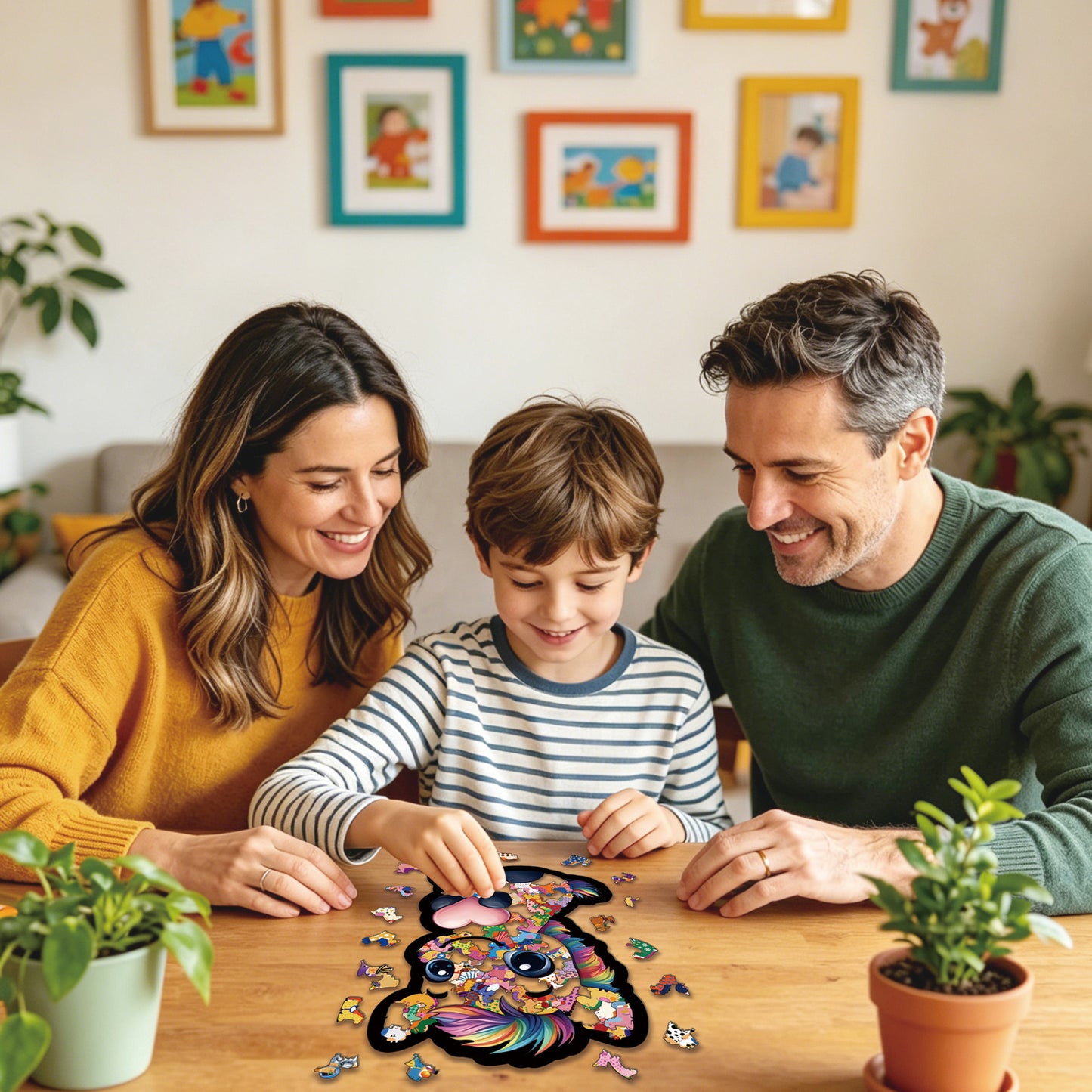 Cute Dog Wooden Puzzle – 72 Pieces | Colorful Animal Jigsaw Puzzle | 26004