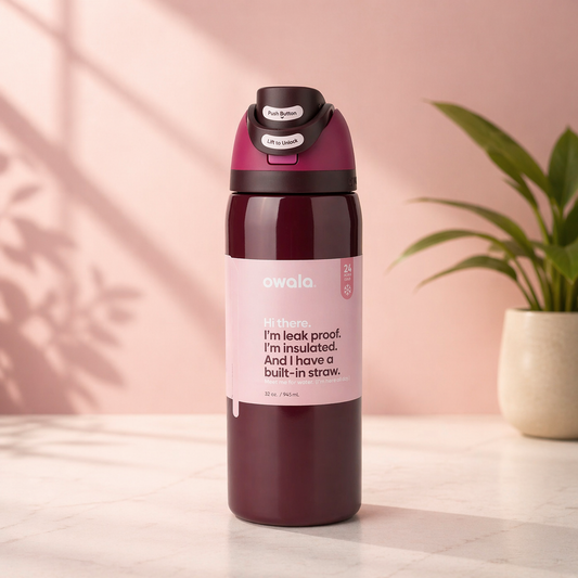 Owala Bottle Stainless Steel FreeSip Leak-proof | Black Cherry 710-950ml