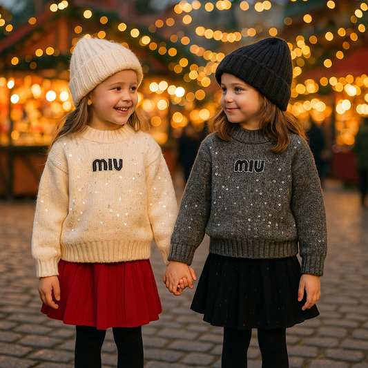 Cozy Comfort Warm Stretchy Skirt For Girls Age 3-8y