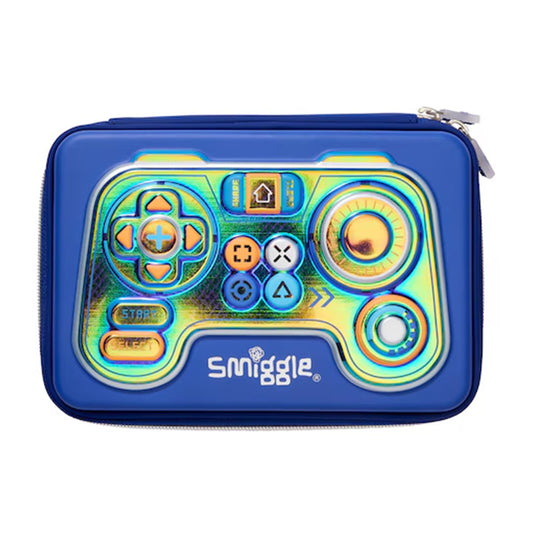 Smiggle Pencil Case | Hardtop | Blue Game | 16.5×22×4.5cm