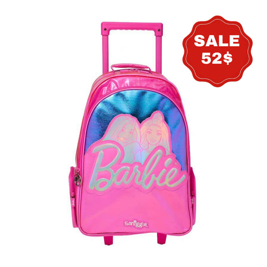 Smiggle Backpack With Wheels Barbie Design