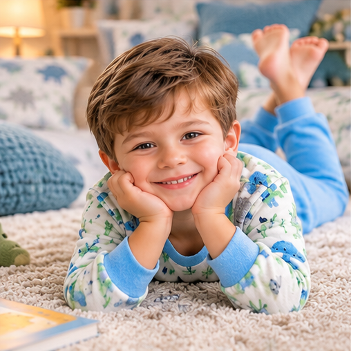 Kids’ Warm Winter Dinosaur Pajama Set | 6-16Y