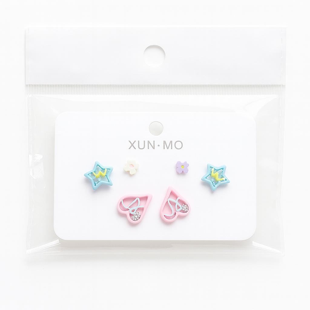 Small Cute Earrings Pack of 6 Pcs