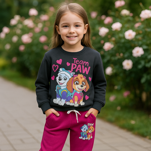Outfit For Girls With Fleece Paw Patrol Design Size 3-10y