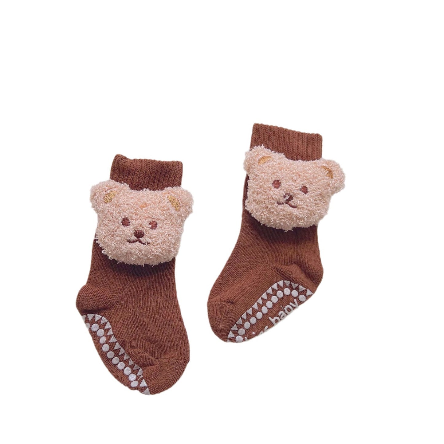 Cute Teddy Bear Baby Grip Socks