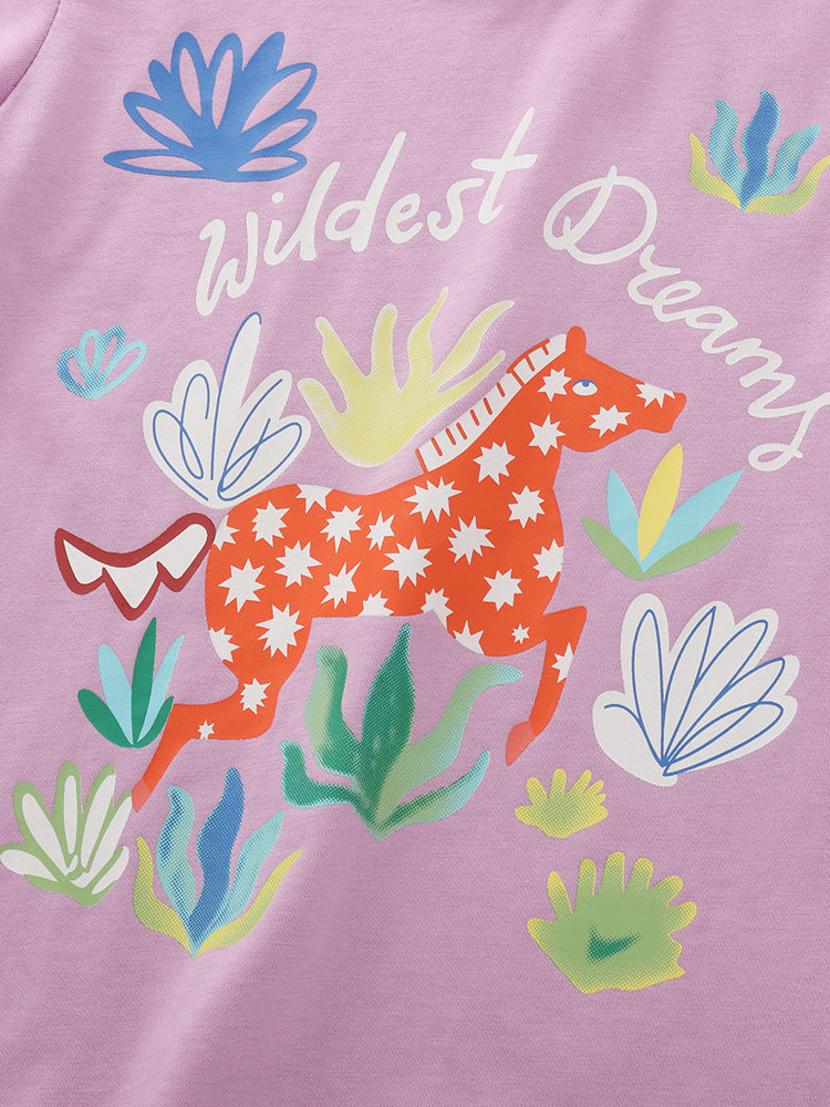 Girls Cotton Pony Set – Soft Summer Outfit (4–12Y)