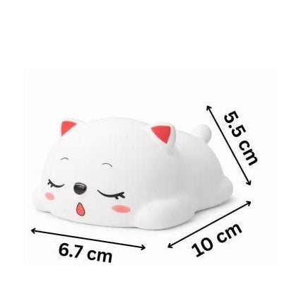 Snoring Cat Silicone Night Light | Usb Rechargeable | 3+