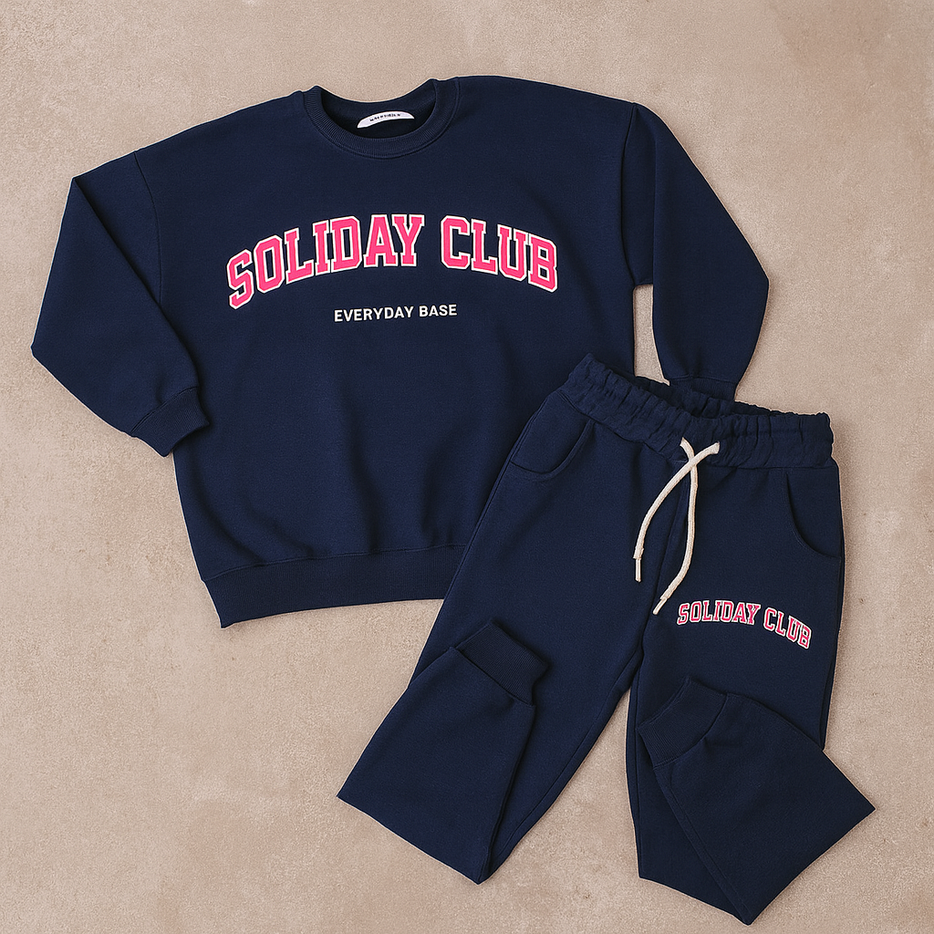 Navy Blue Outfit For Girls 2pcs 9-10y