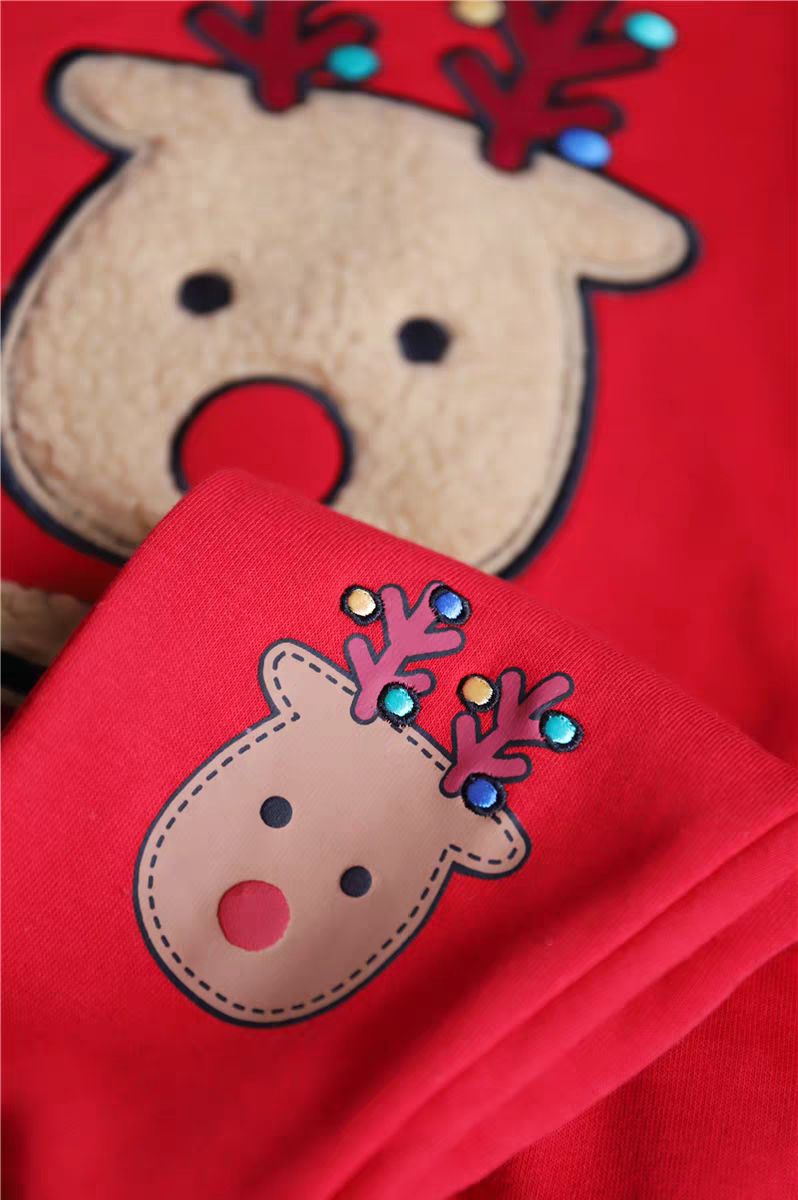 Christmas Outfit For Kids With Fleece 6-36month