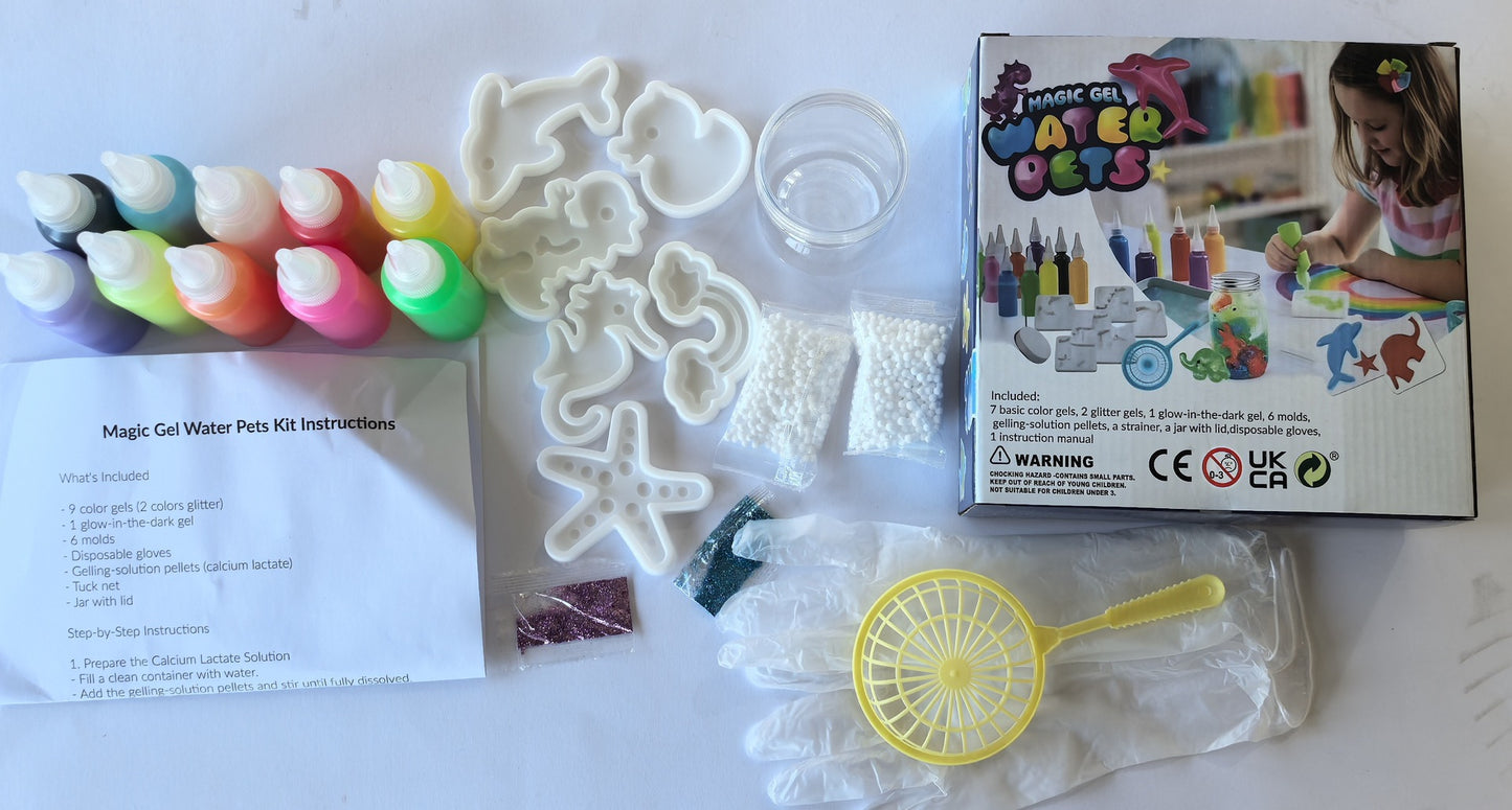 Magic Gel Water Pets DIY Kit – Create Your Own Water Creatures  | Ages 6+