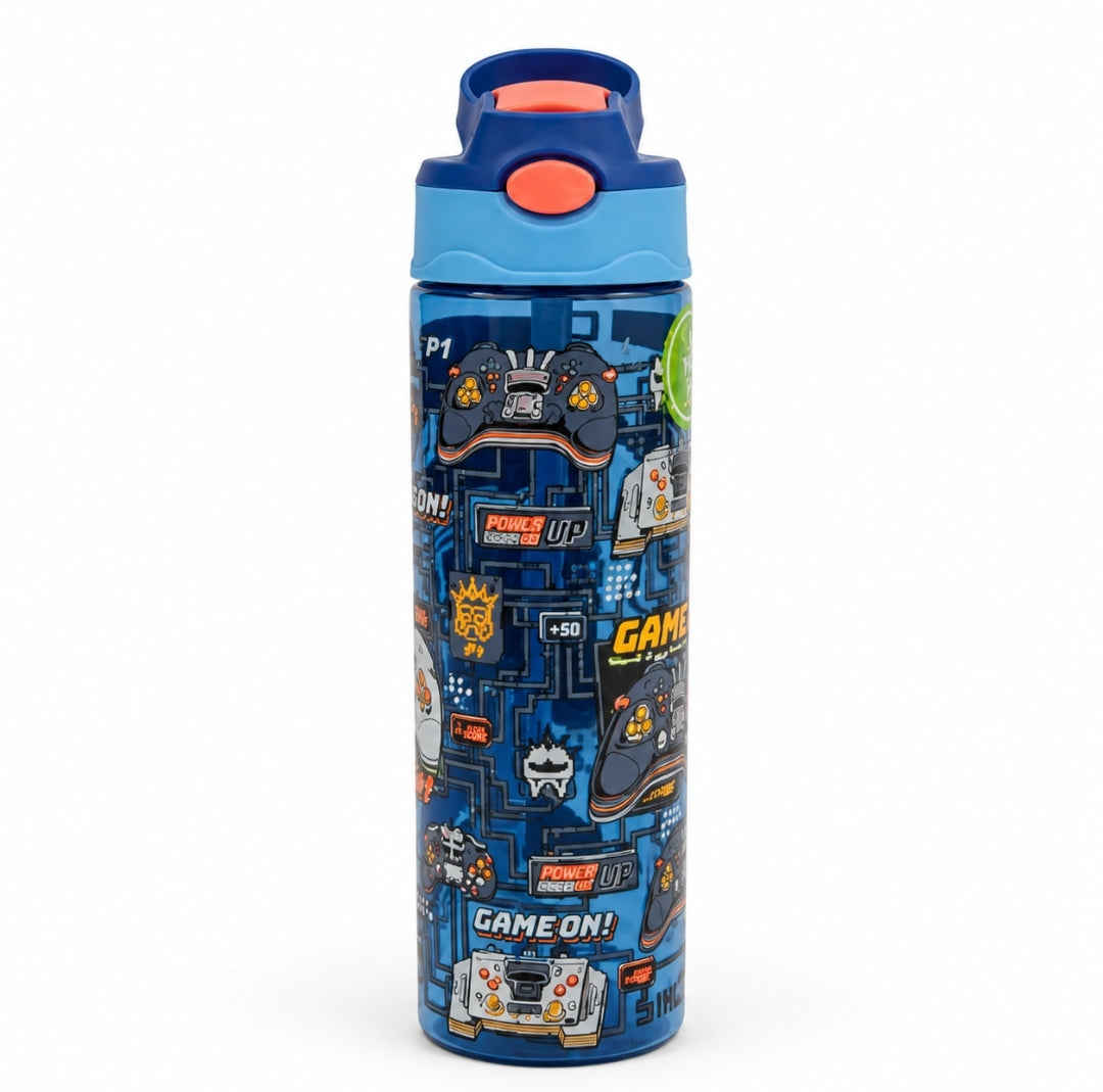 Smiggle Water Bottle | Blue Game | 650mll