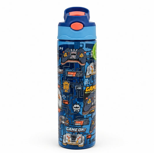 Smiggle Water Bottle | Blue Game | 650mll