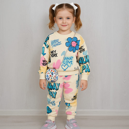 Kids Outfit Cotton 100%  Graffiti Design